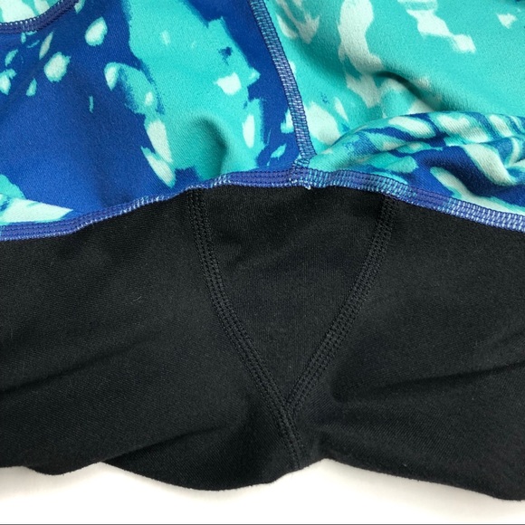 Zella Cropped Leggings Teal Blue Black Size Small - Picture 8 of 8